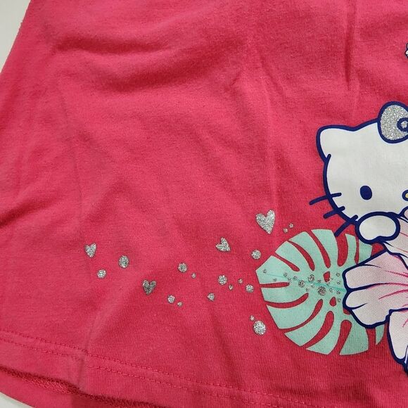 Sanrio Hello Kitty Summer Hawaiian Flower Floral 2 Piece Skirt & Shirt Set 3t - Picture 3 of 7